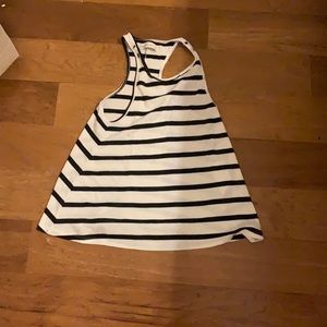 Black and white striped tank top